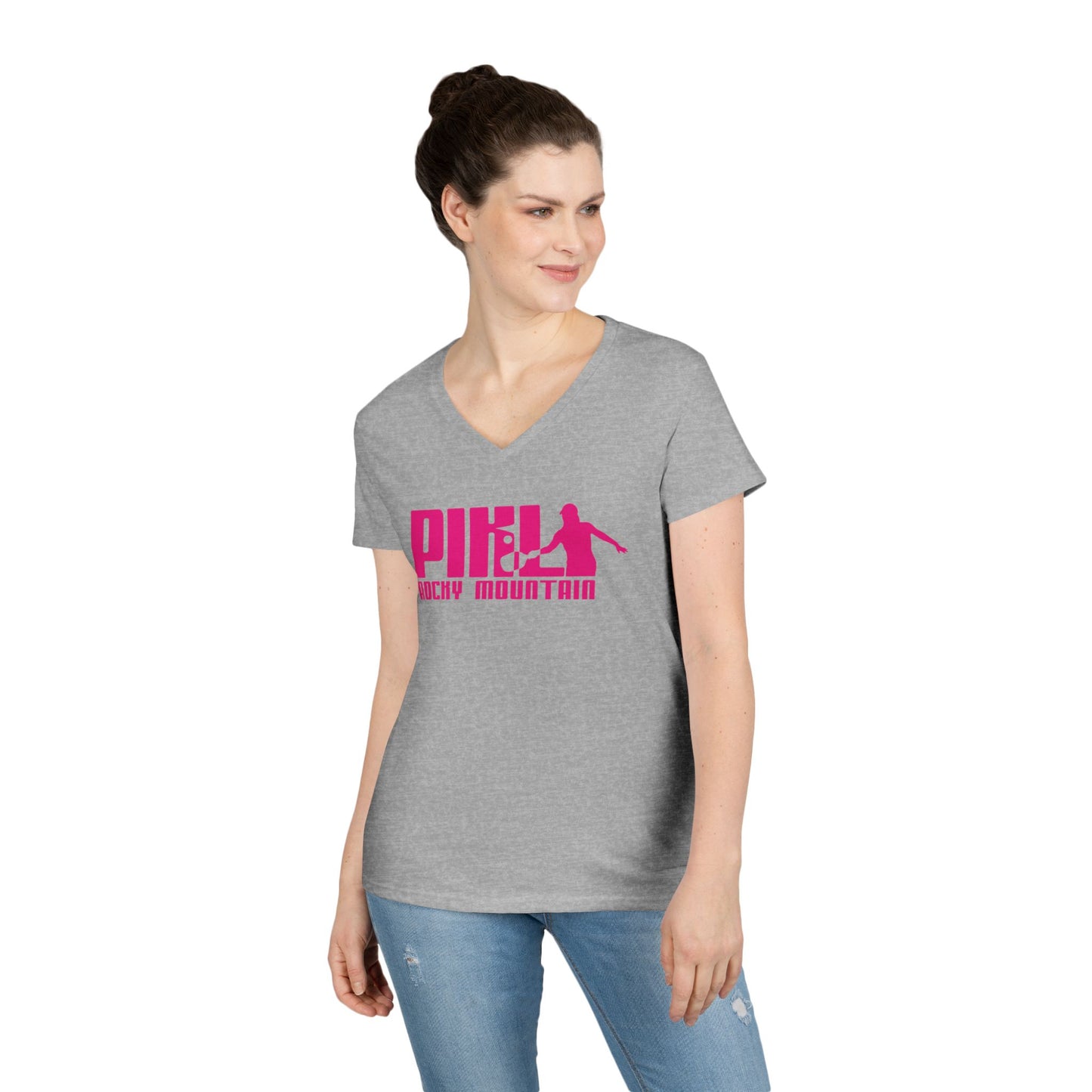 Ladies' V-Neck (Semi -Fitted) T-Shirt