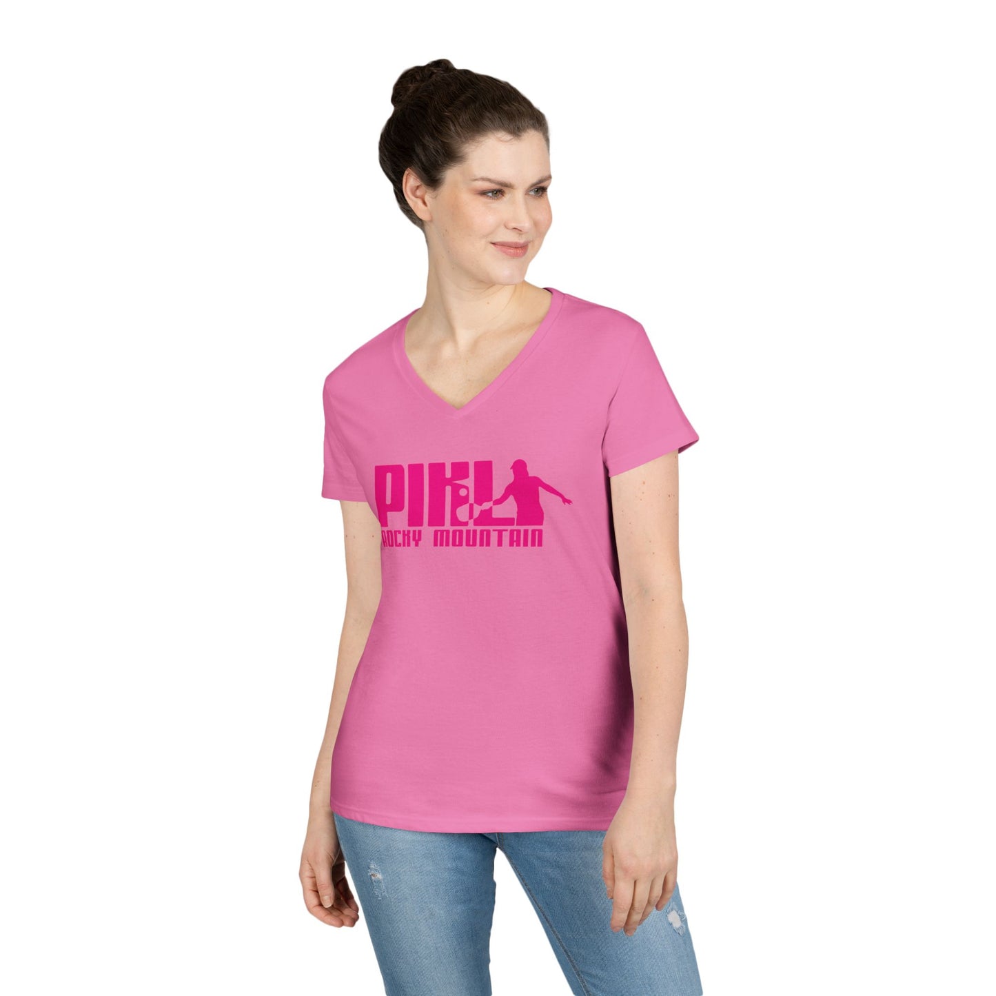 Ladies' V-Neck (Semi -Fitted) T-Shirt