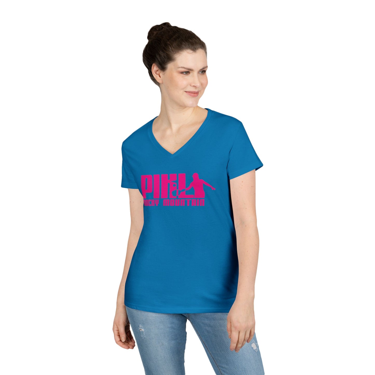 Ladies' V-Neck (Semi -Fitted) T-Shirt